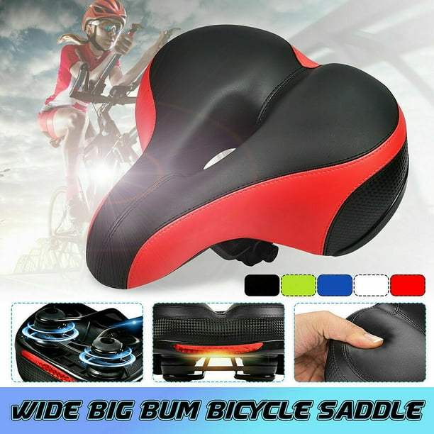 Extra Wide Comfy Cushioned Bike Seat Soft Padded Bicycle Gel Universal Saddle